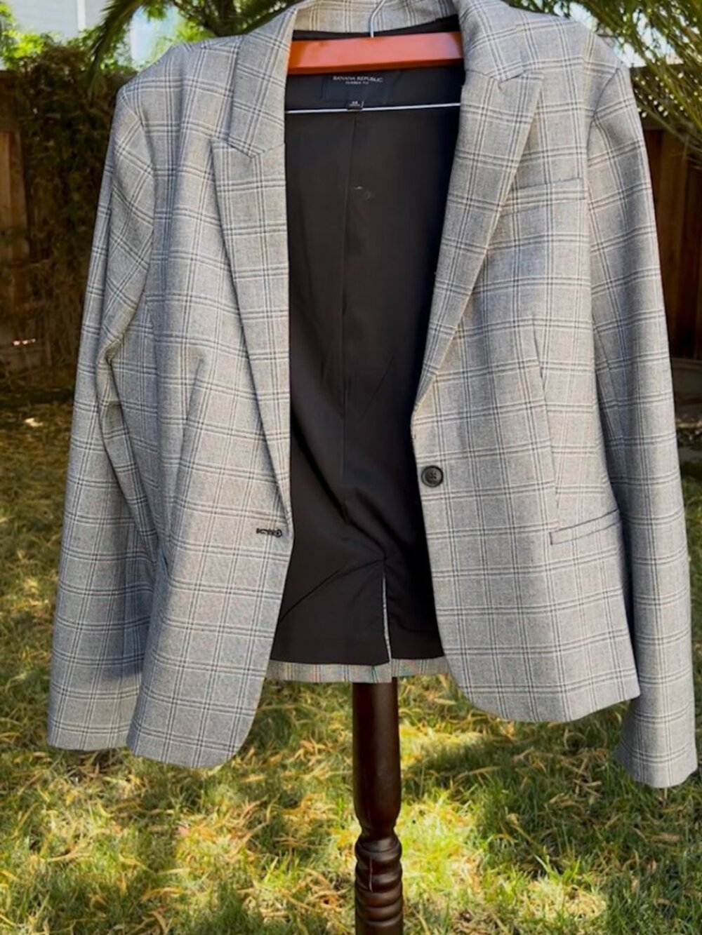 Banana Republic plaid blazer SZ 14